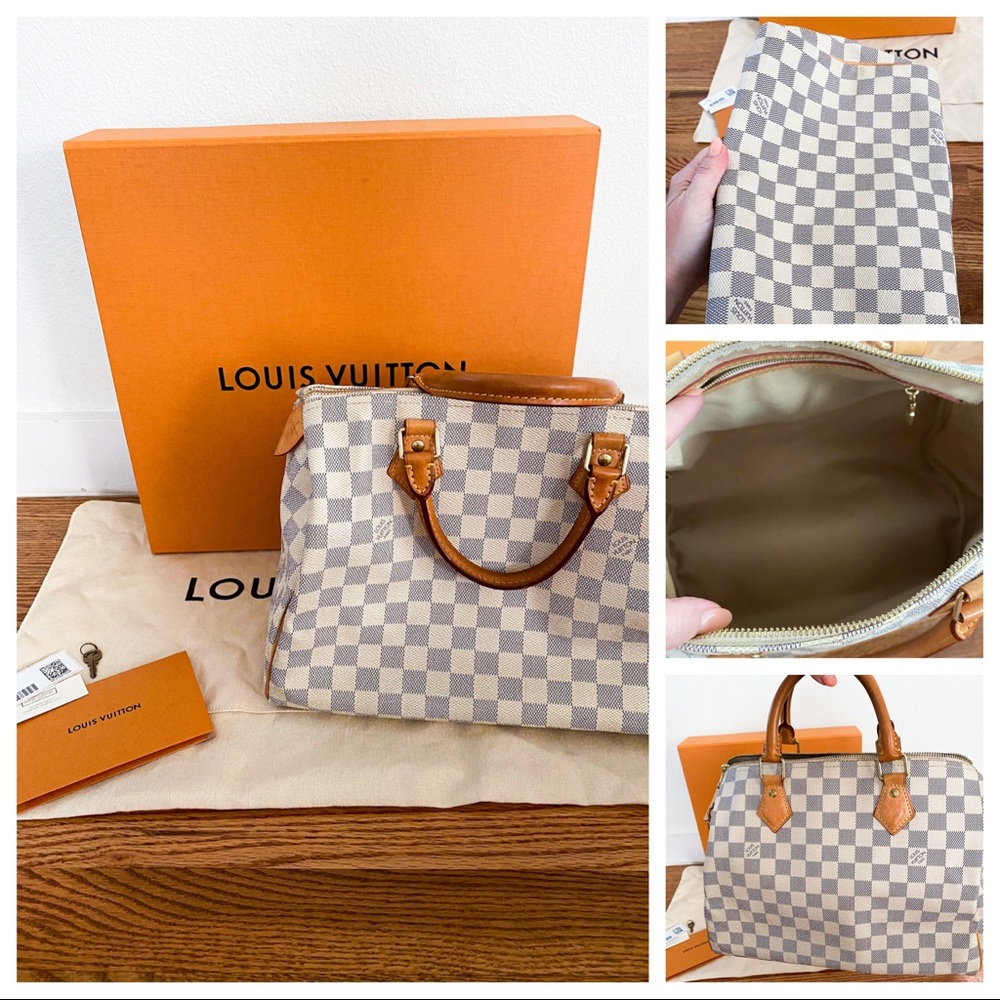 Authentic Damier Azur Louis Vuitton Speedy 30